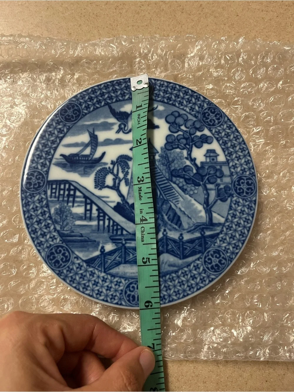 Mottahedeh Historic Charleston Blue Canton tea tile trivet